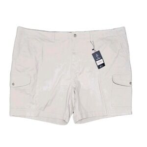 Chaps Ultimate Cargo Shorts Men's 50 (51x9) Beige‎ Side Pockets Stretch NWT